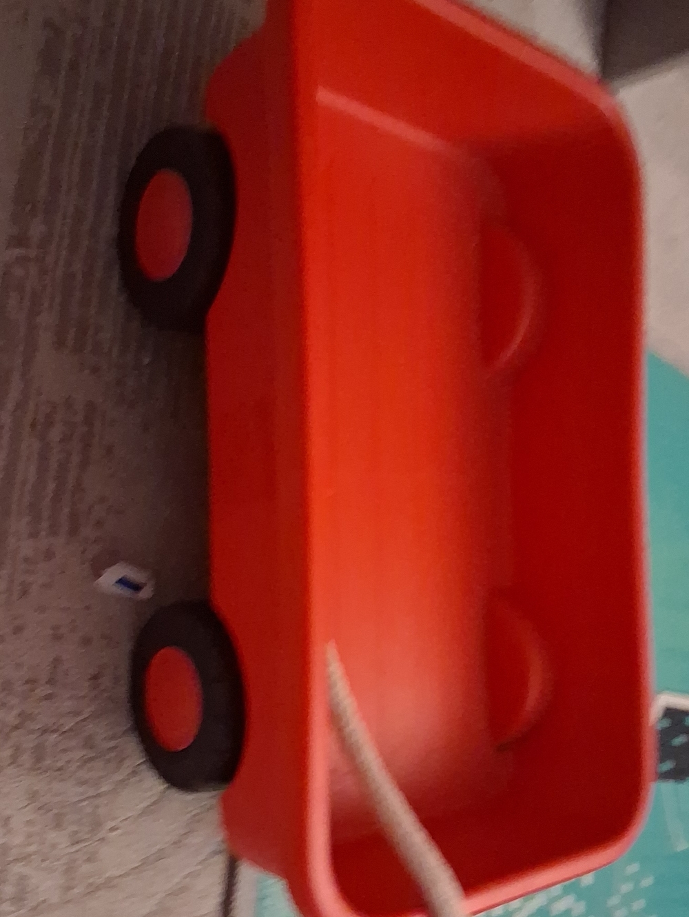 Bright Red Kids Pull Wagon Toy
